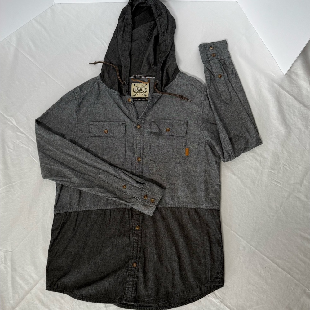 Dravus Men's Gray Hooded Jacket